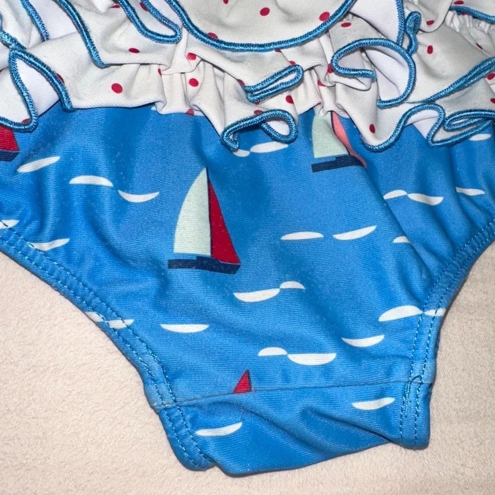SweetHoney Blue and White Kids Swim Set